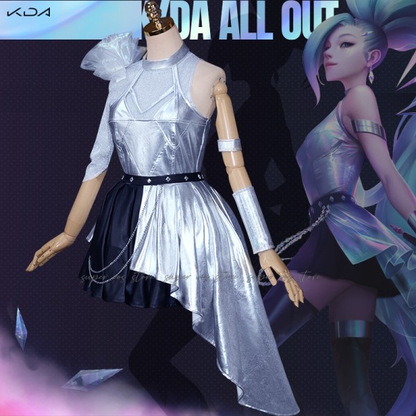 게임 LOL KDA 아리 코스프레 리그 오브 레전드 여성  섹시한 원피스 장갑, 할로윈 반바지 복장 : 하루새싹