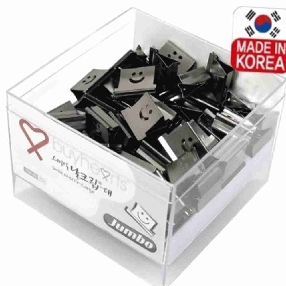 스마일 실버 날크립 대 60매 문구집게 서류집게 : 돈트리얼