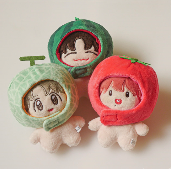 10cm 과일 인형모자 옷 망토 무속성 아이돌 소품 솜깅이 악세사리 꾸미기 룩업 수박 : 선희상점
