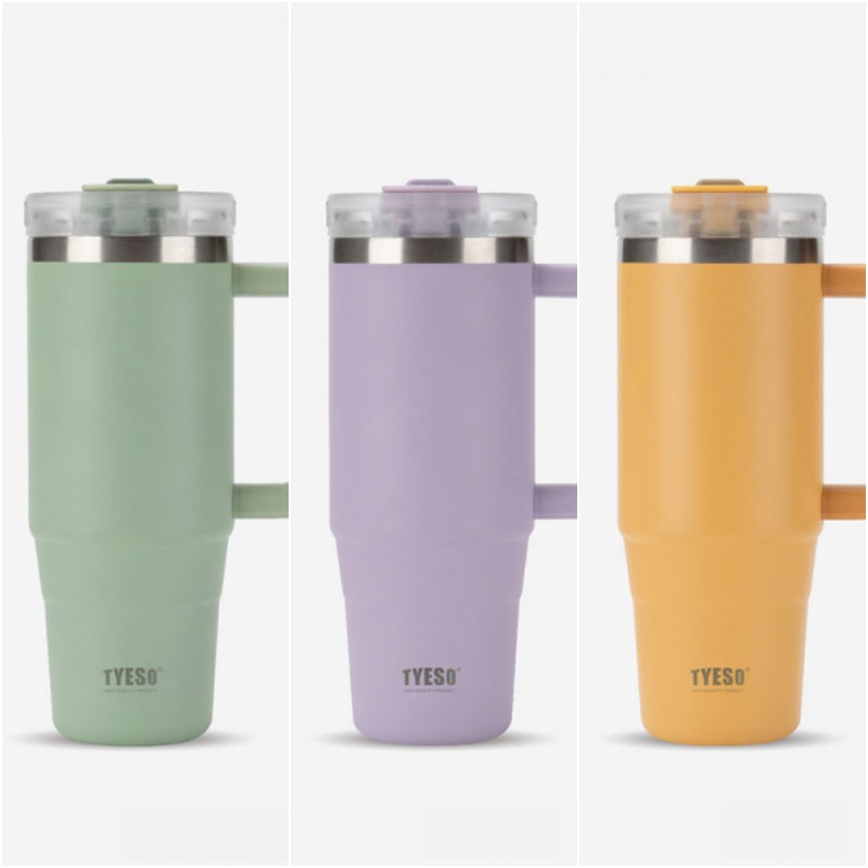 타이소 텀블러 TYESO 세척쉬운텀블러 얼죽아 900ml 보온보냉 빨대 스트로우 : 바다별가게
