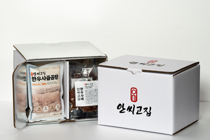 안씨고집 무항생제 사골곰탕 한우 선물 세트 부모님 시부모님 집들이 출산 건강 400gX8팩 : 농장직영 정육식당 안씨고집