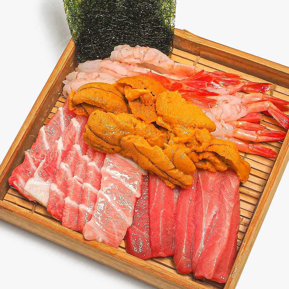 단새우 성게알 감태 홈마카세 오마카세 세트 아마에비 우니 참치 : 인어교주해적단
