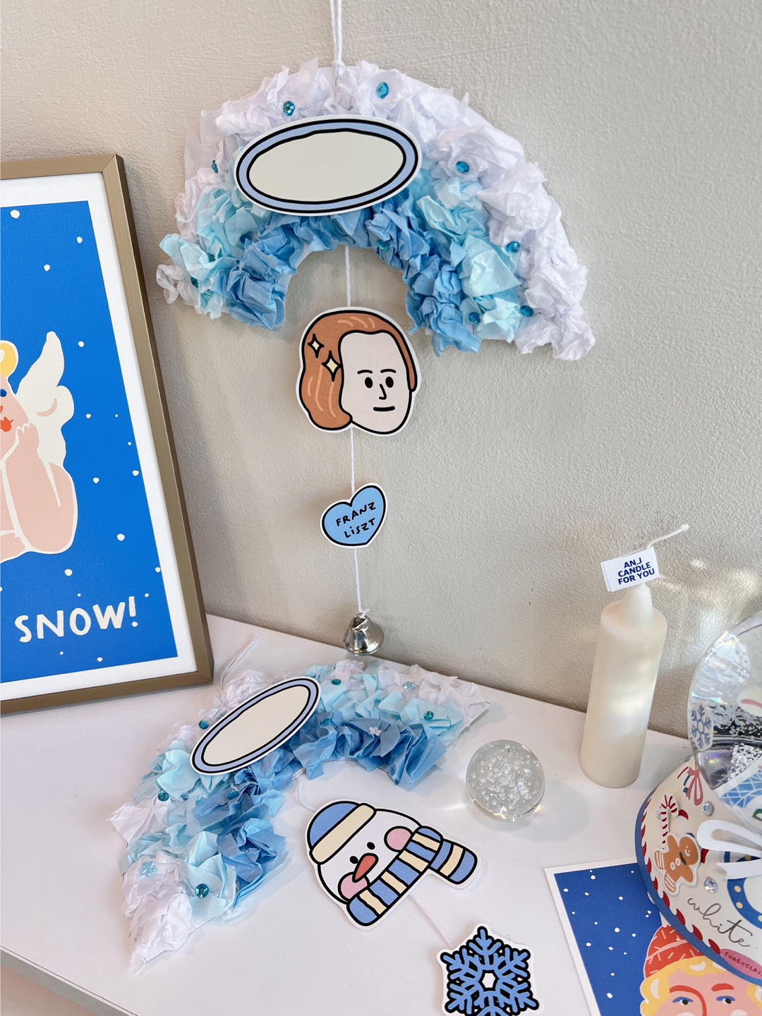 봄 미술 만들기 키트 나비 꽃 풍경 종 도어벨 diy 모빌 : 포렛클래스