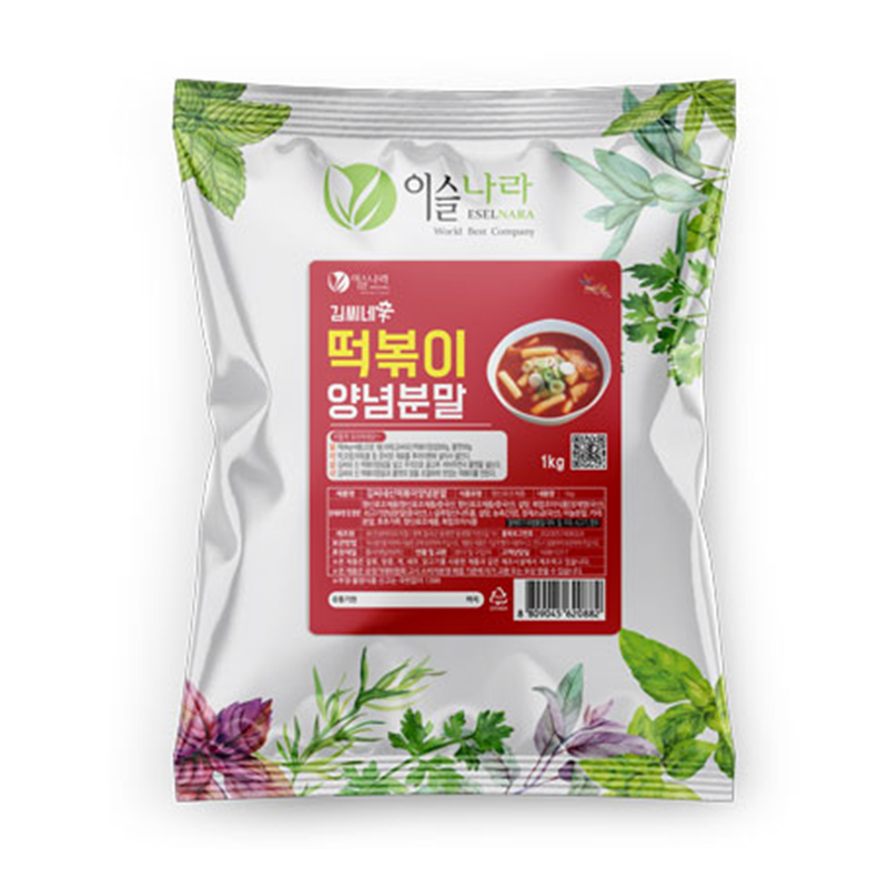 이슬나라 떡볶이 양념 분말 1kg 약간 매운맛 : 유명한푸드