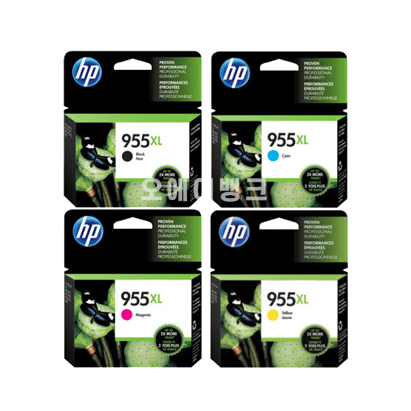 HP 정품 L0S72AA(HP955XL) 셋트 Officejet Pro 7740 8210 : 오에이뱅크