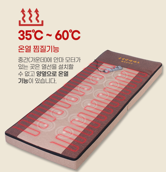 (병원용 12봉) 더죤 웰빙온열안마매트 두타매트 신제품 안마기 전신 마사지매트 100% 국내생산 : 더죤 웰빙두타매트