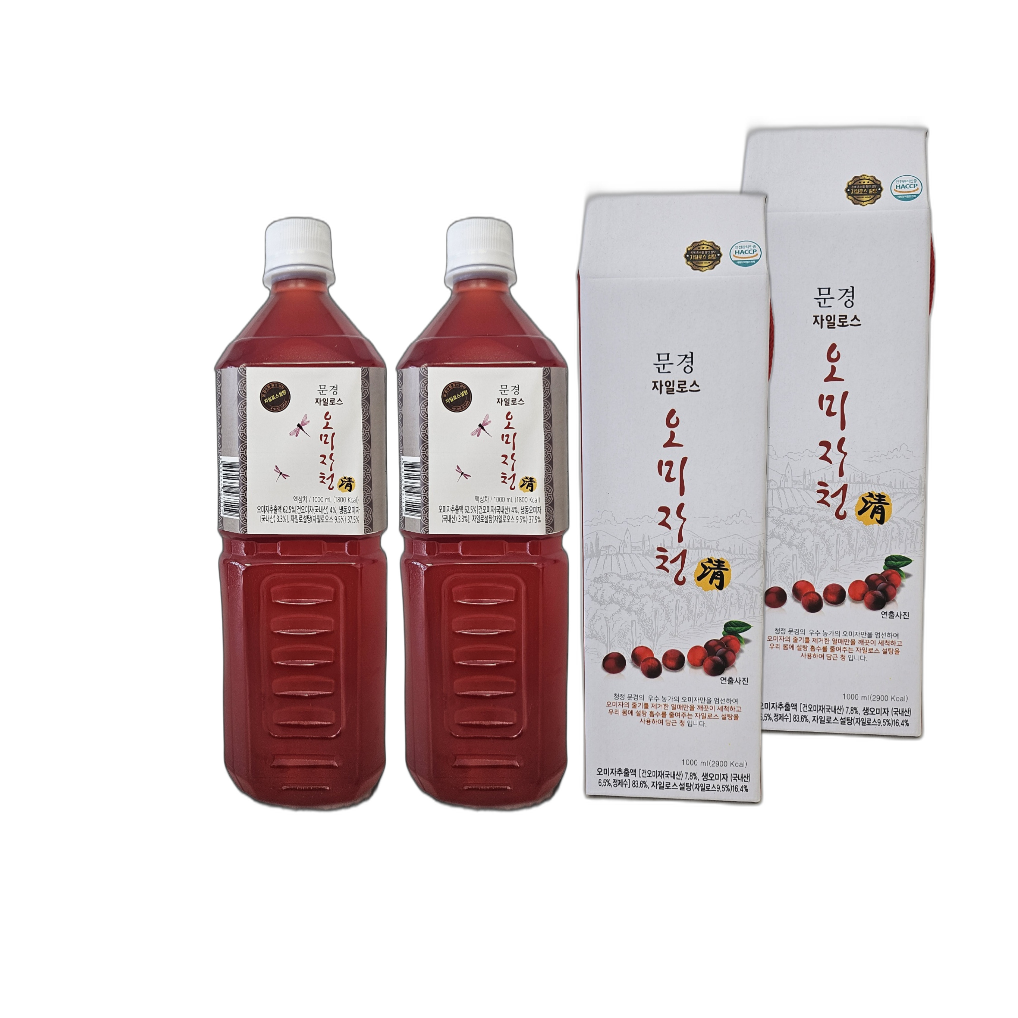 문경몰 오미자 자일로스청, 프리미엄 1L x2 손잡이박스 or 일반박스 : 농업회사법인 문경몰