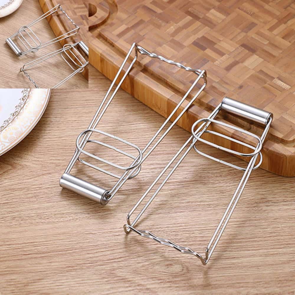라타 스텐 접시 냄비집게 18x9cm 라면 집게 업소용 음식 조리용 : 구타상점