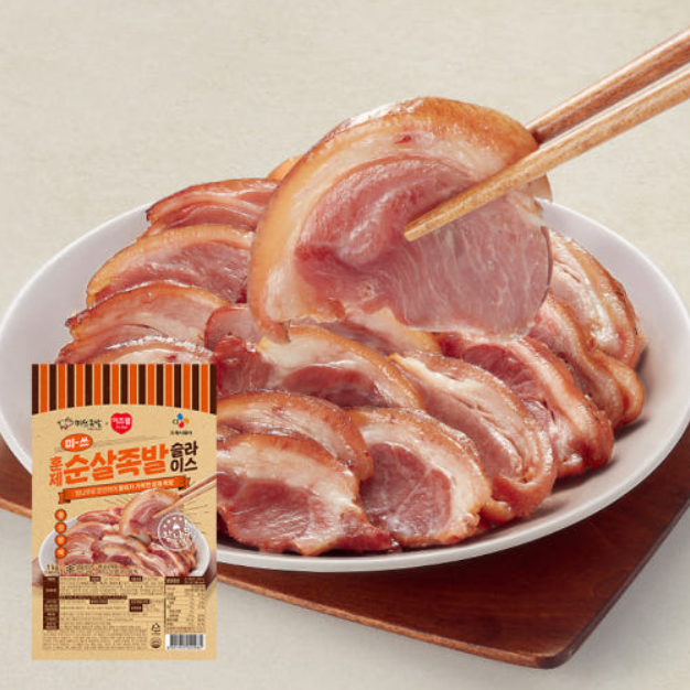 CJ 이츠웰 훈제 순살족발 슬라이스 1kg : 식자재민족