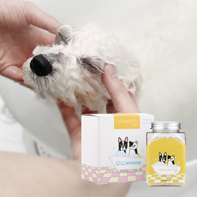 아인솝 아로마 솔트타임 스파 260g 레몬 강아지 전용 미백 보습 각질제거 : KROOMIZE