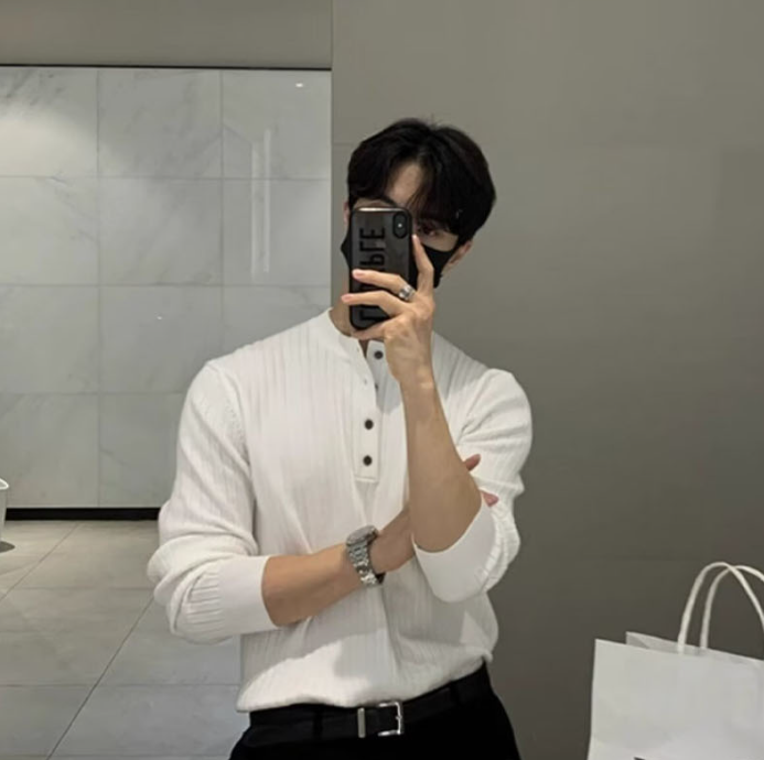 남성 깔끔한 단추 니트 편한 루즈핏 직장인 대학생 봄 가을 겨울 : 쏘니세일