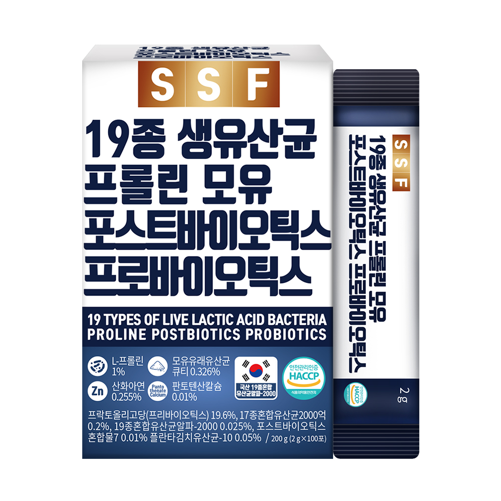 100포 프롤린 모유 유산균 포스트 프리 프로 바이오틱스 분말 스틱 생유산균 순수식품 : 순수식품
