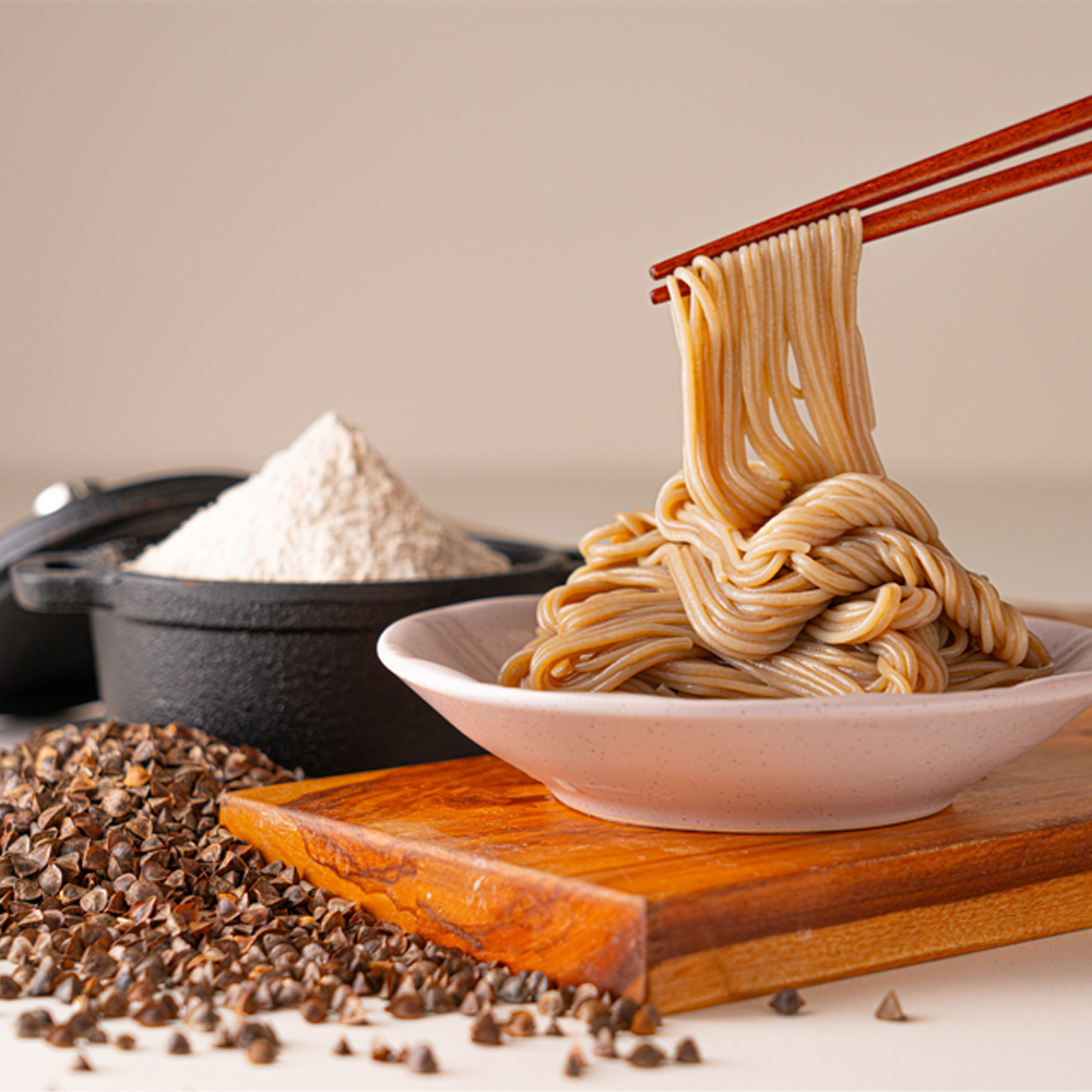 [1+1]  순솔 100% 메밀국수 1kg + 1kg (100g x 총20봉) 파스타면 고단백질 제로슈가 무첨가물 막국수 소바 메밀면 : 순솔푸드