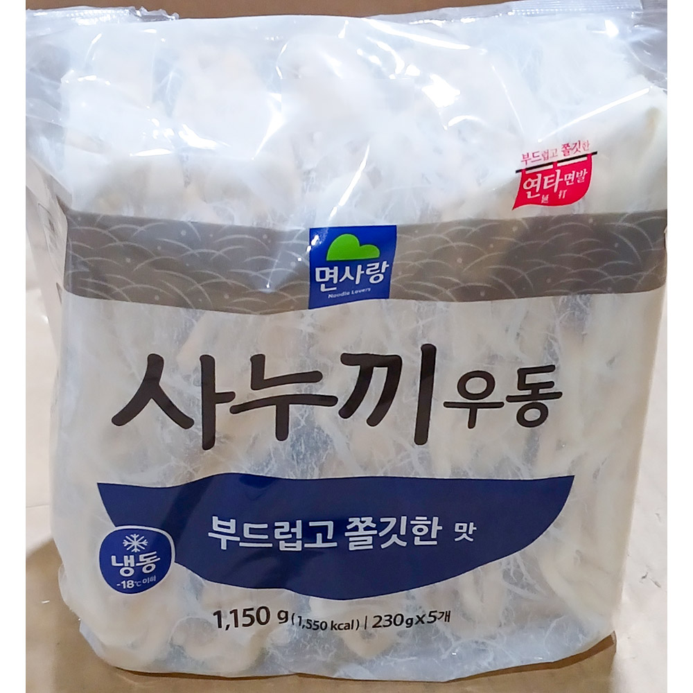 사누끼우동면(면사랑 냉동 부드럽고쫄깃한 1.15K) X6 : 하니맘푸드