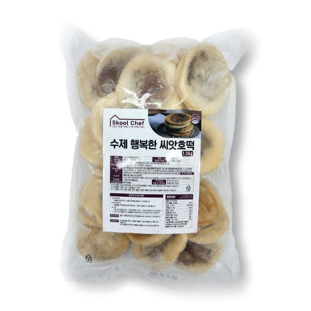 스쿨쉐프 수제 행복한 씨앗호떡 1.2kg(60g 20개) : THE새벽푸드