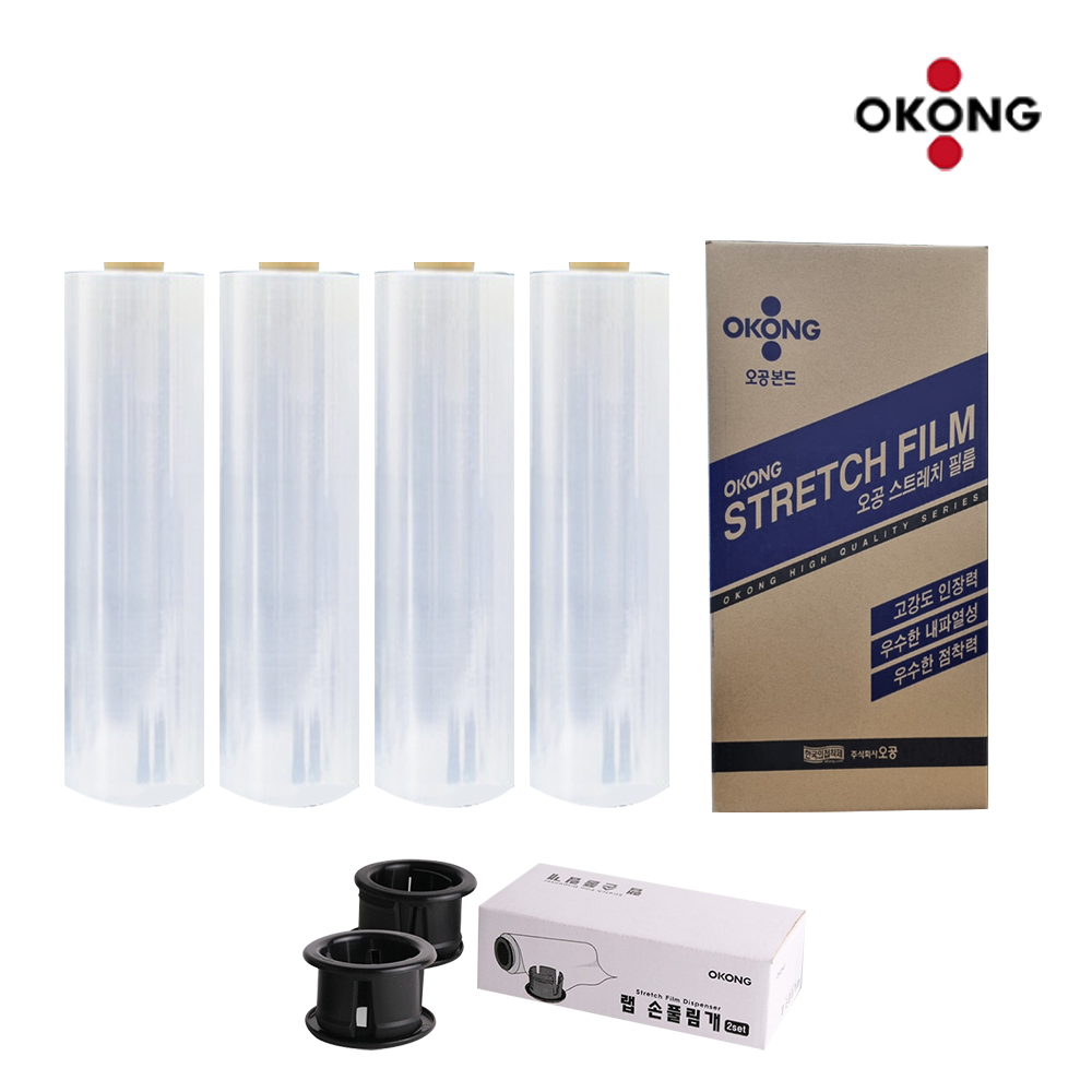 오공 스트레치필름 공업용랩 12mic X 350m 4롤 : 주식회사 나라벨트