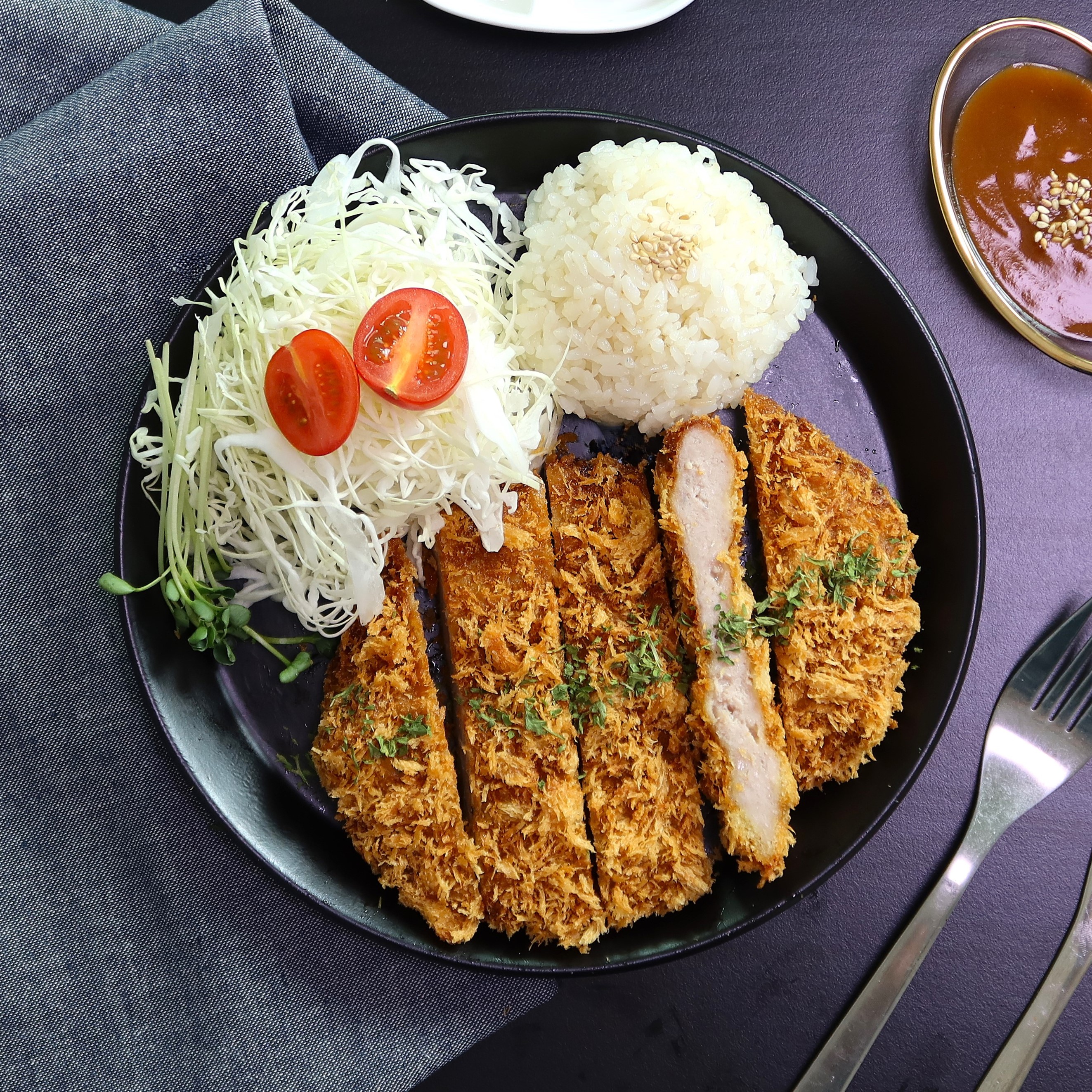 수제 담백한 경양식 갈비돈까스 2장 총 320g 국내산 다짐육, 소스포함 : 송돈델리
