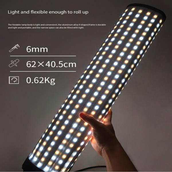 Falconeyes C100BI LED 유연한 롤 천 램프 비디오 촬영전용 무선 리모컨 필링 라이트 2700-6500K 2.4G : 시구왕지타