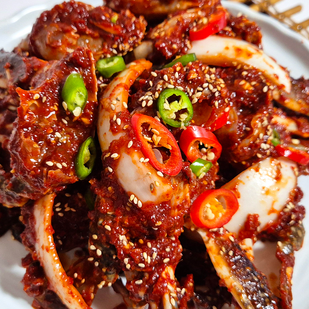 공가네 매콤달콤 태안 양념게장 1kg : 공가네 간장게장