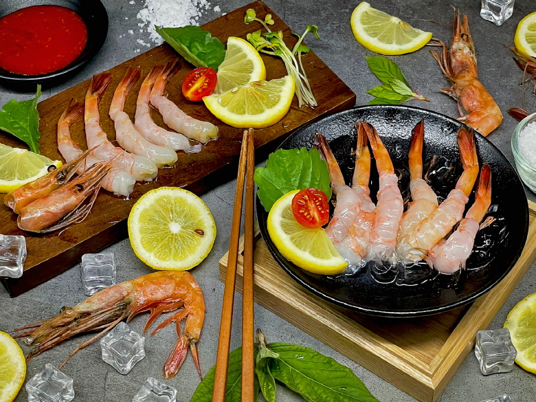 동해산 횟감 단새우 1kg 자연산 급냉 홍새우 아마애비 횟감 구이 : 온늘농수산