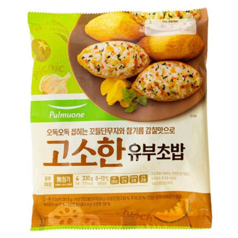 풀무원 고소한 유부초밥 4인분, 330g, 4개 : 수수플렉스