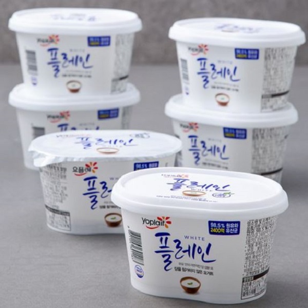 빙그레 요플레 플레인 화이트, 430g, 12개 : 정현유통