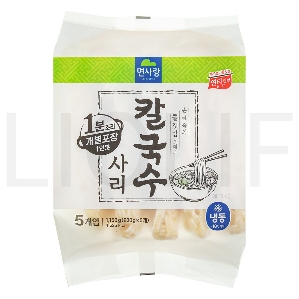 면사랑 칼국수 사리 5개입 (냉동) 1.15kg 1개 : SUPER SALE