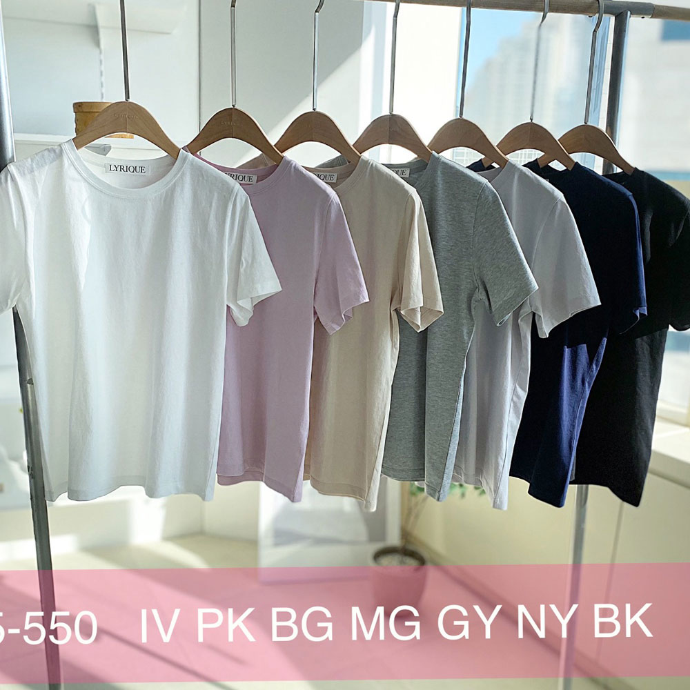 리리끄 베이직 반팔 라운드넥 티셔츠 (550) : 스타일마크