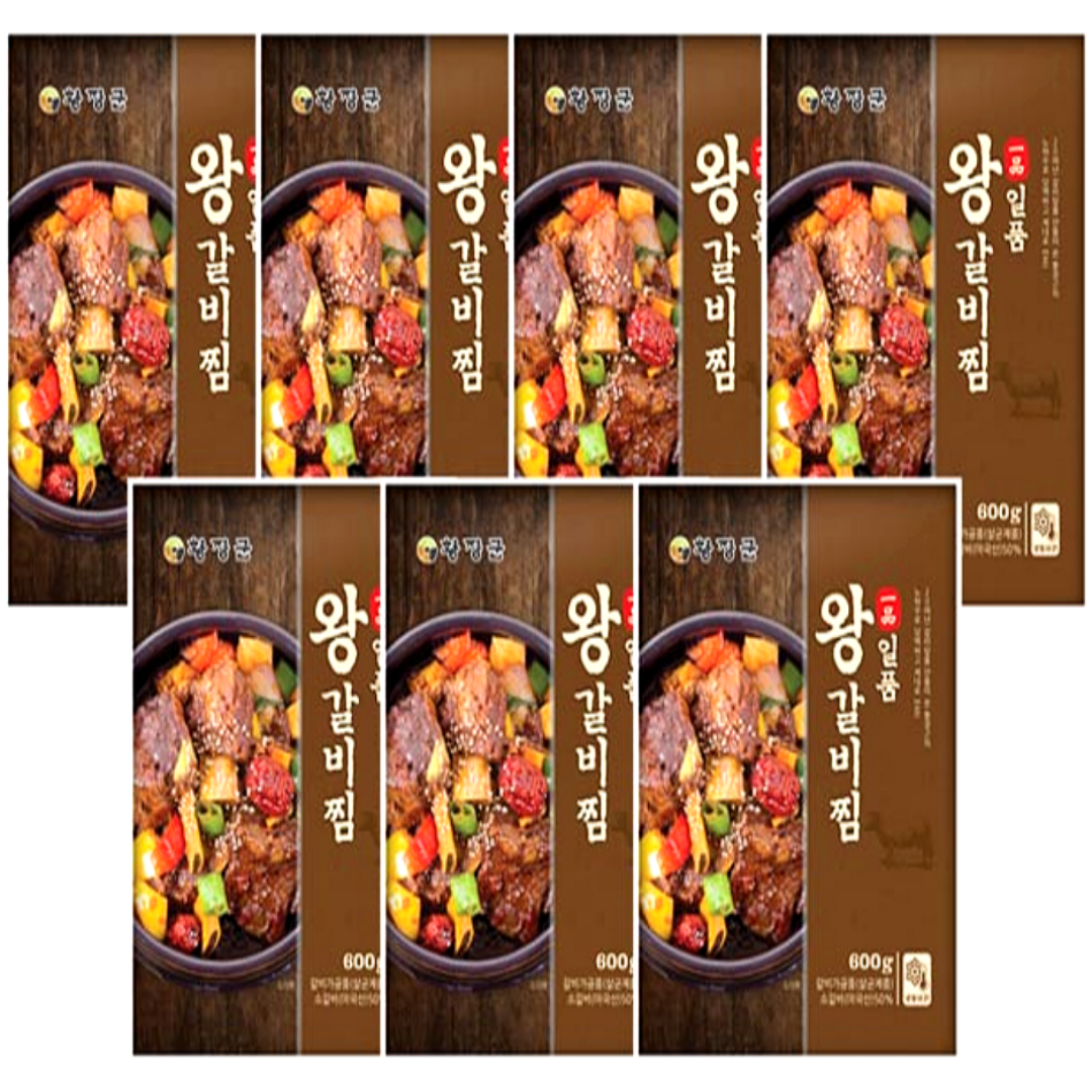 황장군 일품 왕 갈비찜 7팩 (총 4.2kg) : 마켓싹쓰리