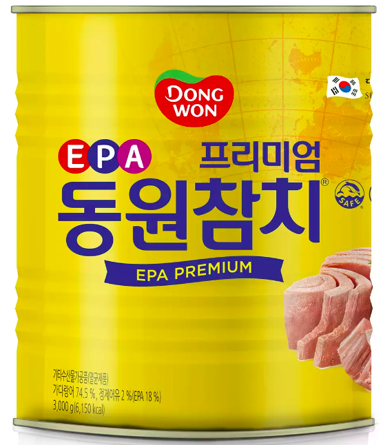 동원 EPA 참치캔3kg 볶음밥 찌개 김밥 간편식사 혼밥 술안주 DHA 칼슘 : 우리코스트