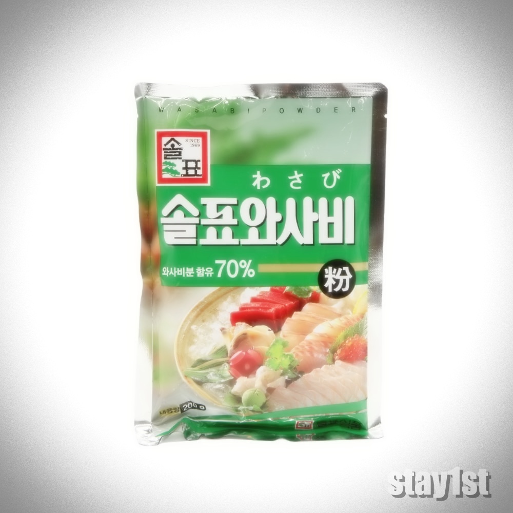 와사비분말 솔표 향신료 식자재 식재료 70% 가루 양념 200g : 마스터원