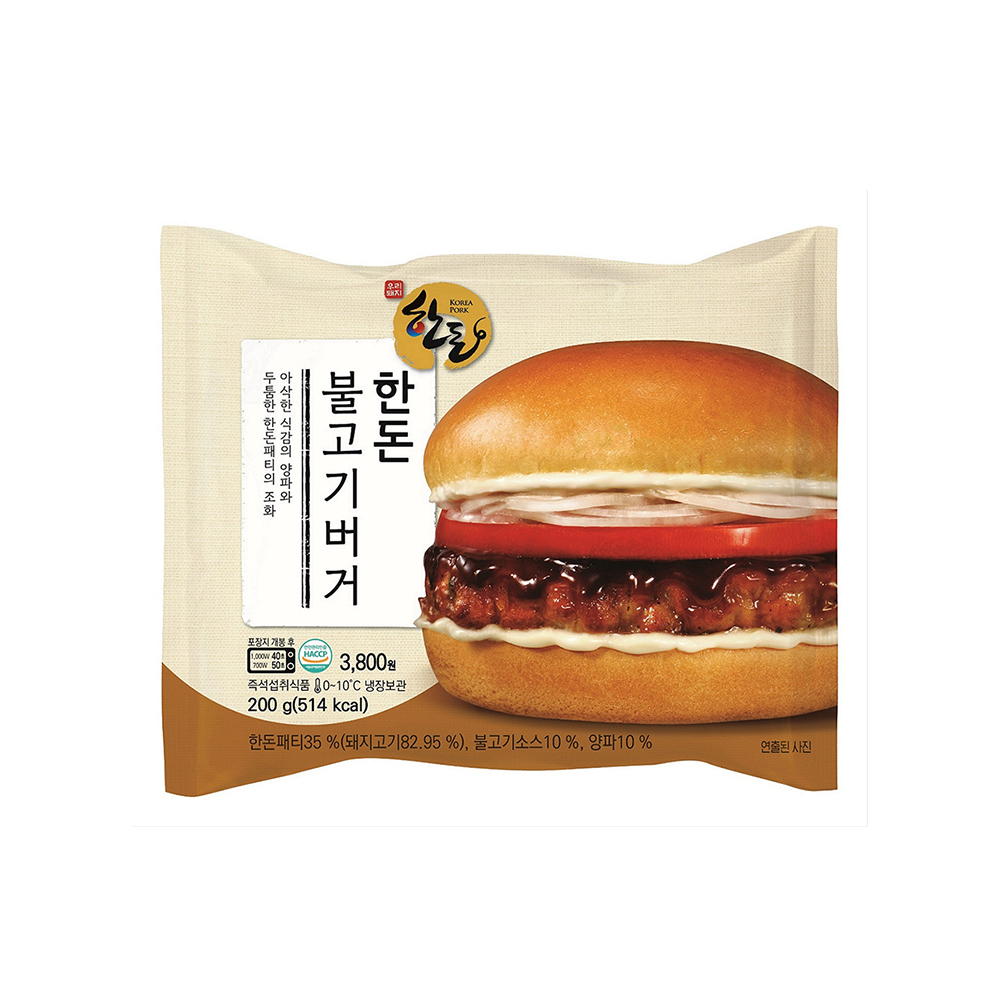 한돈 불고기버거 베이커리빵 200g x 9개 : 블리스원샵