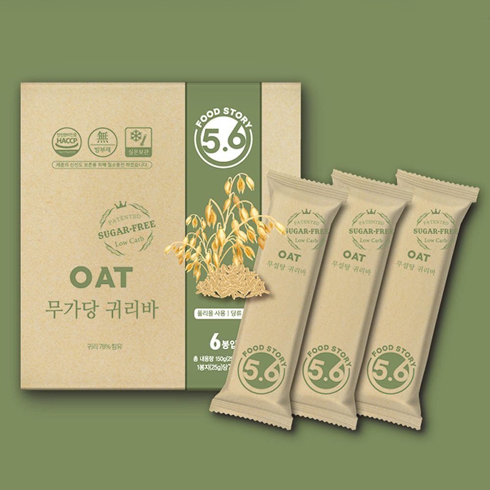 아침식사대용 곡물 에너지바 당뇨 저당 간식 무가당 넛츠바 귀리바 25g, 6개입, 1개 : 엠케이리빙