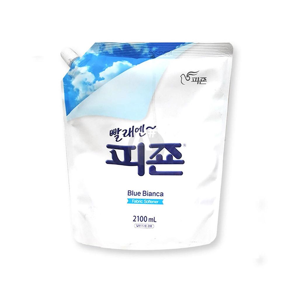 피죤 리필용 섬유유연제 블루비앙카 2L 향기좋은유연제 의류냄새제거 수건냄새 빨래냄새 땀냄새제거 헹굼용 : 비리프룸