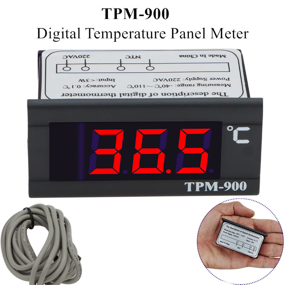 TPM 900 LED 온도 조절기 온도 센서 디스플레이 디지털 온도 패널 미터 : 아루비직구