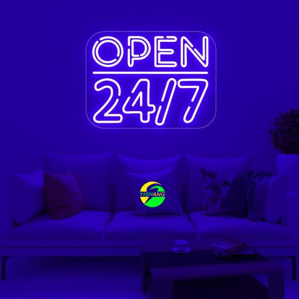 비즈니스 매장 현대 오픈 247 네온 정의  조명 OPEN - : 유스물류