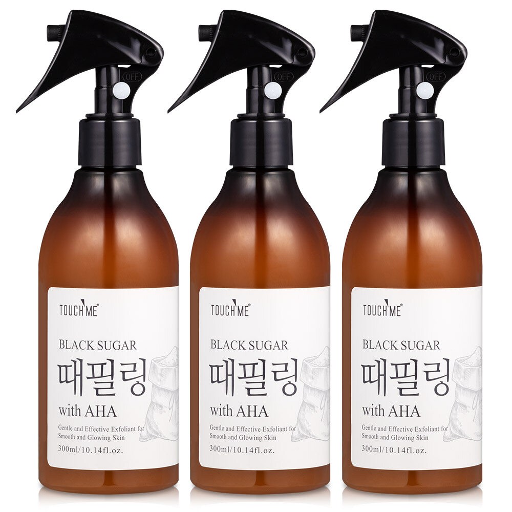 때필링 바디 스크럽 필링 젤 각질제거 스프레이 블랙슈가, 300ml, 3개 : 플러스미