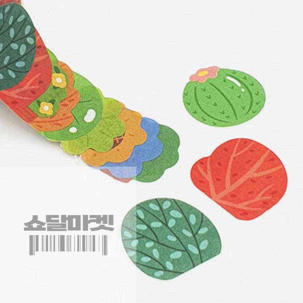 쇼달마켓 숲 스티커 100p 나무모양스티커 자연스티커 : 쇼달마켓