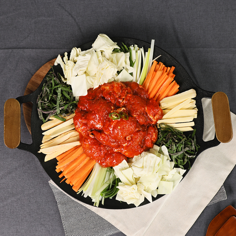 전청닭갈비 1kg 국내산 닭고기 춘천 닭갈비 캠핑음식 홈파티 택배 : 전라도청년