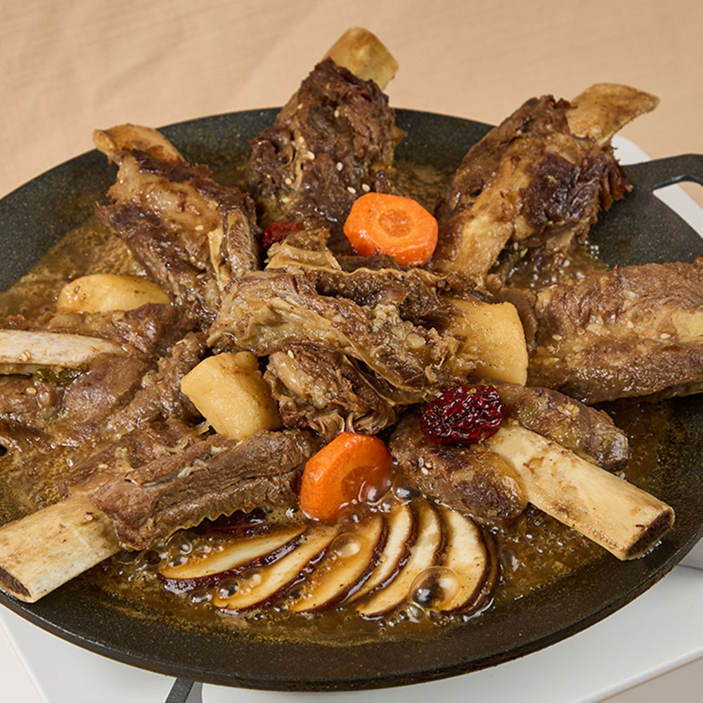 2팩 2.4kg 갈비찜 매운맛 간장양념 넉넉푸짐 대왕 소갈비찜 1팩당 1.2kg : 다팔아오