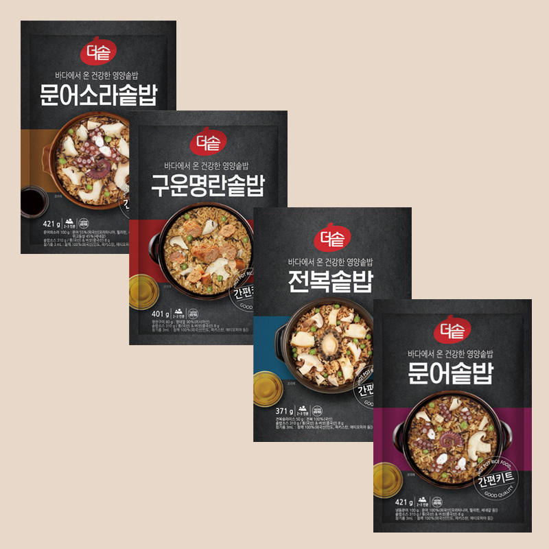 더솥 솥밥 4종[문어/문어소라/전복/구운명란] 솥밥키트 영양밥 밀키트 캠핑 홈파티 : 수산팜
