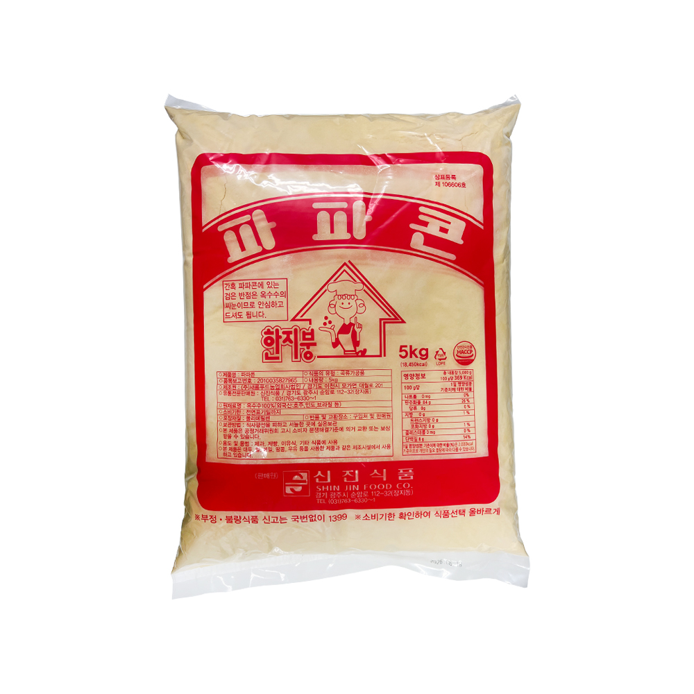 신진식품 파파콘 5kg 4개입 1박스 : 지원푸드몰 식자재유통전문