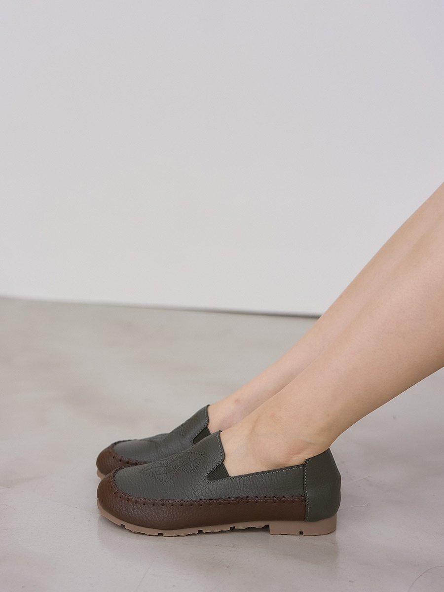 [르파빌리옹] 라프랑 콤비 스티치라인 슬립온 : 르 파빌리옹