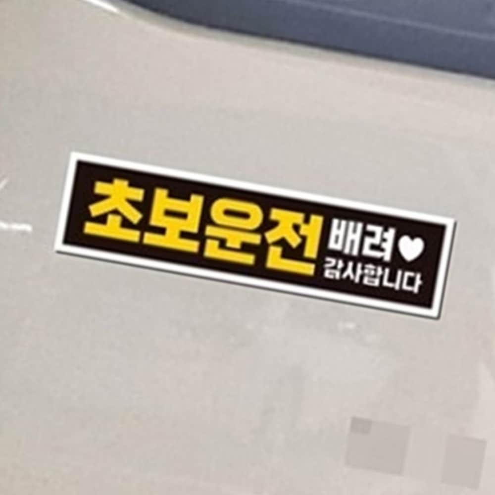 초보운전 차량용 고휘도 자석스티커 차선변경 탈부착 왕초보 알림스티커 렌터카 : 블랙스완컴퍼니