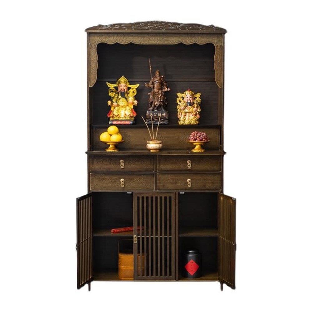 불상 제단 공양대 법당 실내 사찰 단상 조립 신사 불단 공탁 40x40x166 자가 2 뉴 39cm 롱 길상 레드 쿠션 포함 : 1250마켓