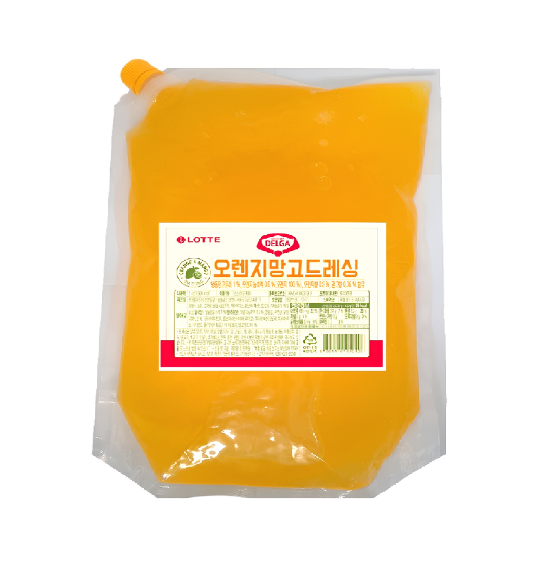 롯데 델가 오렌지망고 드레싱 2kg : 그린푸드마켓