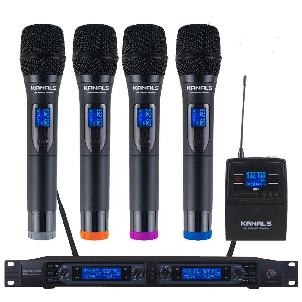 카날스 KANALS BK-4200 BK4200 무선마이크세트 4채널 핸드 벨트팩 선택가능 : 사도미디어