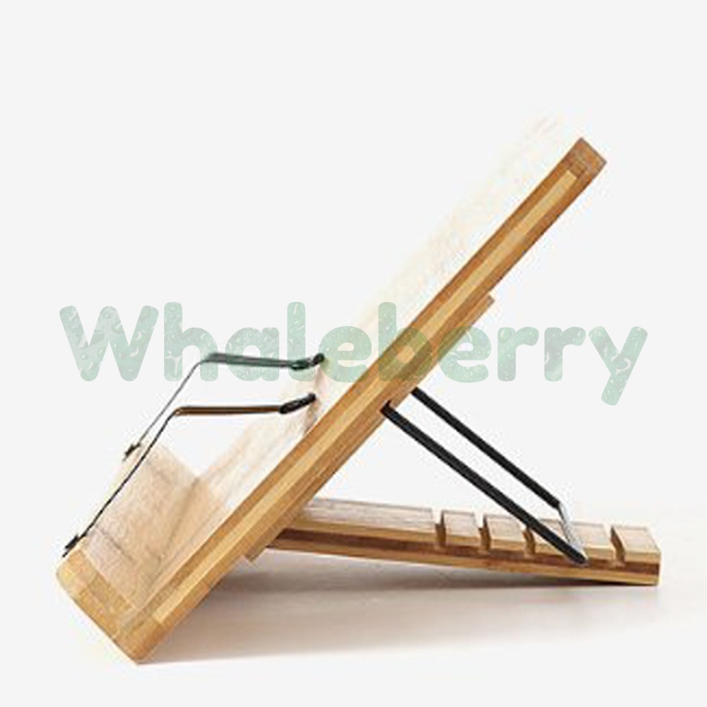 웨일베리3 나무 5단 각도조절 독서스탠드 (34cm) (내추럴) 독서받침대 독서대 : 웨일베리 3rd