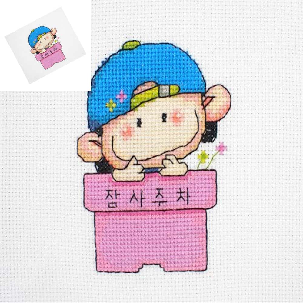 삼햐 십자수 완성작품 원단상태 작은쿠션용 잠시주차쿠션용 소다미1 그라데이션 한번 에 구매 : 삼차상점