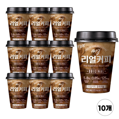 푸르밀 리얼커피 2종 오리지널, 250ml, 10개 : The드림